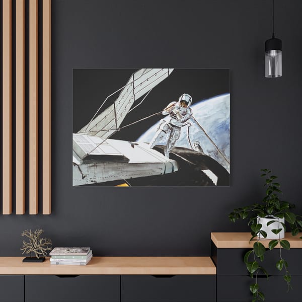 15463857886552077494_2048.jpeg Charles Conrad Jr., Skylab 2 Commander - NASA, Paul Fjeld (1973) - Space Age Canvas Print