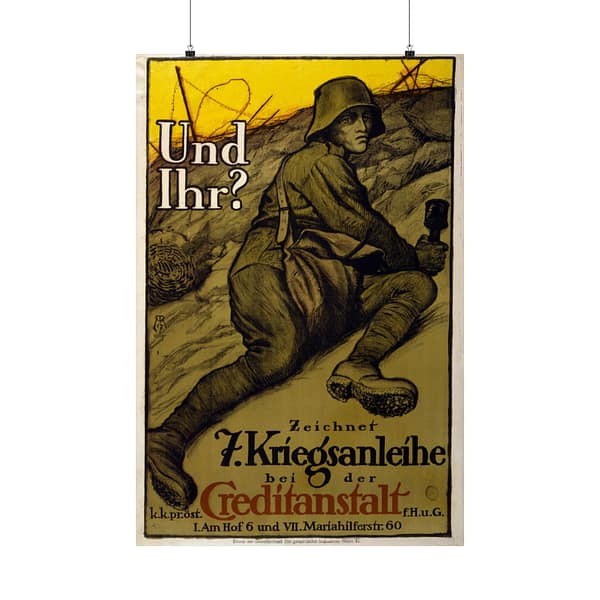 15468884041020177854_2048.jpeg Und Ihr? - Zeichnet 7 Kriegsanleihe - Alfred Roller (1917) - Patriotic WWI Poster Print