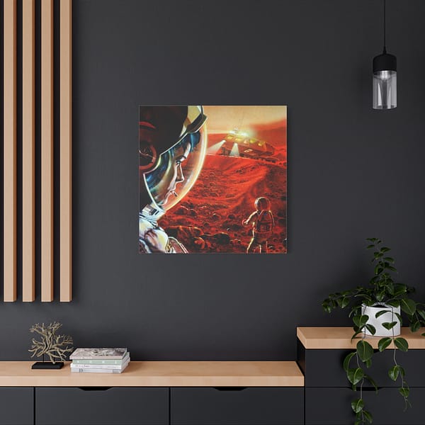 15569365665712486004_2048.jpeg Astronauts Walking on Mars During a Dust Storm - NASA, Paul DiMare (1989) - Space Age Canvas Print