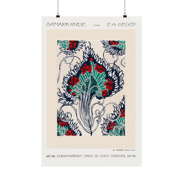 15599736596533033753_2048.jpeg Botanical Pochoir Pattern in Oriental style - E. A. Séguy (1914) - Art Nouveau Poster Print