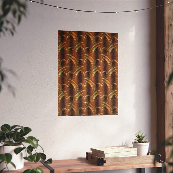 15604855257832882325_2048.jpeg Stylized Leaf Velvet Fabric Pattern (c. 1930s) - Art Deco Poster Print