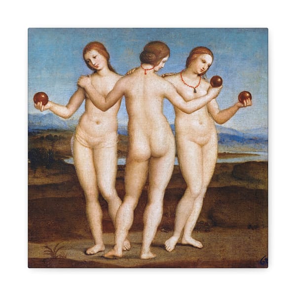 15631275605558699556_2048.jpeg The Three Graces - Raphael (c. 1503-05) - Renaissance Canvas Print