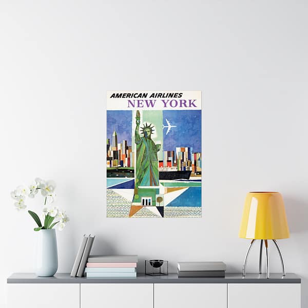 15709272937051710185_2048.jpeg American Airlines - New York - Webber (1964) - Vintage Travel Poster Print