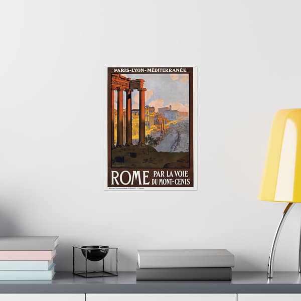 15754736700803033117_2048.jpeg Rome via the Mont-Cenis Route - Géo Dorival (1920) - Vintage Travel Poster Print
