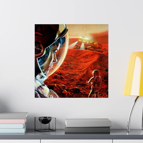15819184705207011112_2048.jpeg Astronauts Walking on Mars During a Dust Storm - NASA, Paul DiMare (1989) - Space Age Poster Print