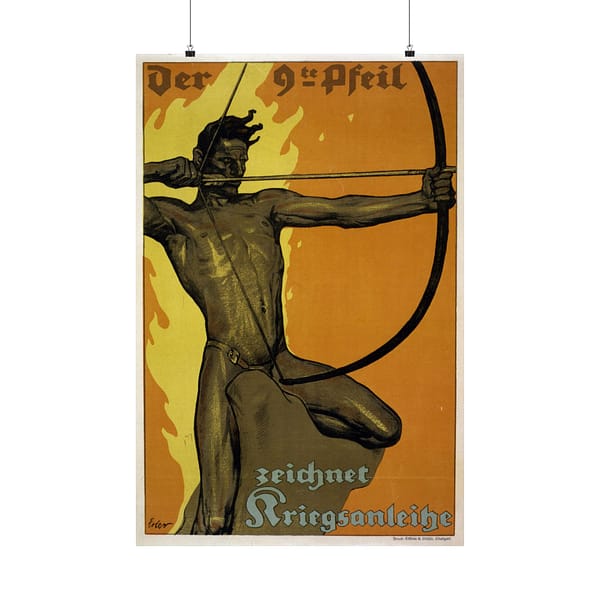 15841254984461234604_2048.jpeg Der 9te Pfeil, Zeichnet Kriegsanleihe - Fritz Erler (1918) - Patriotic WWI Poster Print
