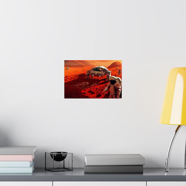 15912178566658325641_2048.jpeg Humans on Mars - NASA, Pat Rawlings (1995) - Space Age Poster Print