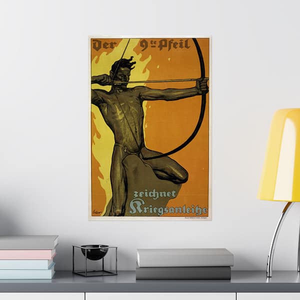 15941568101137602603_2048.jpeg Der 9te Pfeil, Zeichnet Kriegsanleihe - Fritz Erler (1918) - Patriotic WWI Poster Print