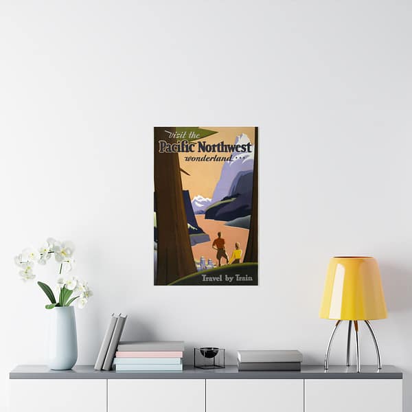 16014060901689238595_2048.jpeg Visit the Pacific Northwest Wonderland... Travel by Train - Kenneth and William Willmarth (1925) - Vintage Travel Poster Print