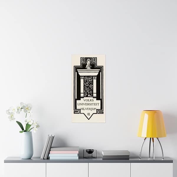 16081047263984211291_2048-1.jpeg Zuil, Volksuniversiteit Hilversum - Richard Roland Holst (1920) - Art Deco Poster Print