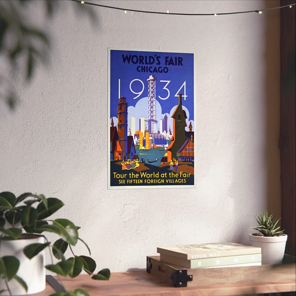 16101683844599995039_2048.jpeg World's Fair - Chicago - Weimer Pursell (1934) - Art Deco Poster Print