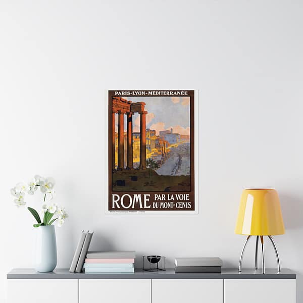 16102800123398551050_2048.jpeg Rome via the Mont-Cenis Route - Géo Dorival (1920) - Vintage Travel Poster Print