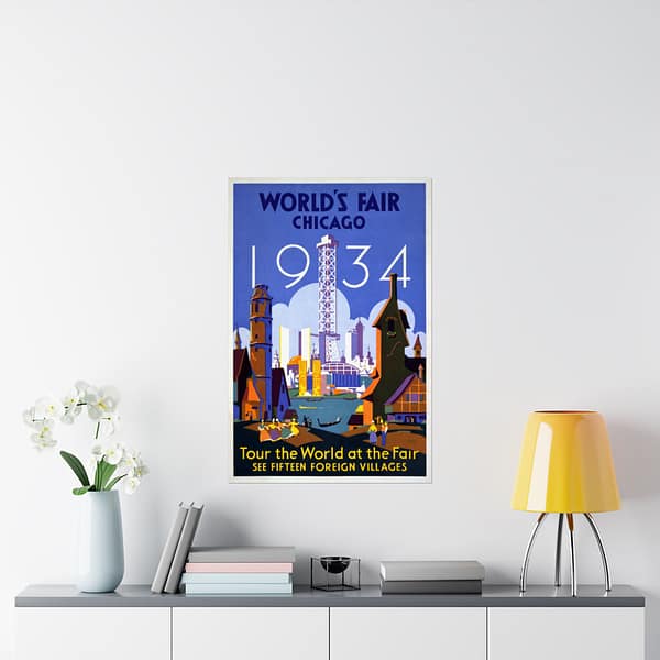 16177936648625326322_2048.jpeg World's Fair - Chicago - Weimer Pursell (1934) - Art Deco Poster Print