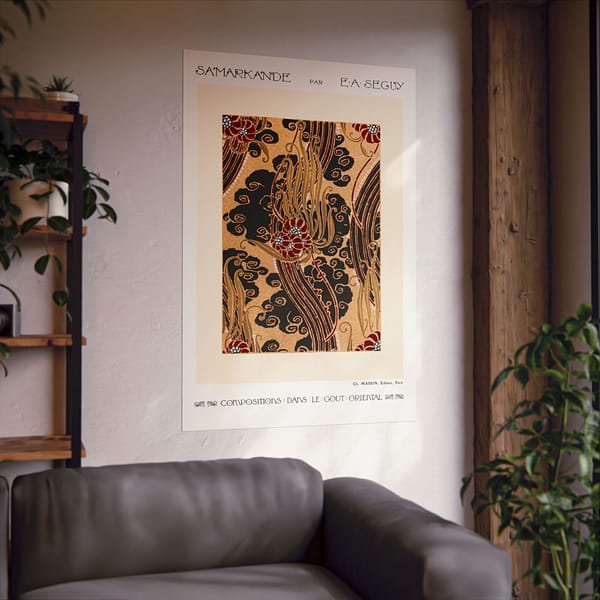 16235321174488258395_2048.jpeg Flower Pattern Stencil Print - Compositions dans le Gout Oriental - E. A. Séguy (1914) - Art Deco Poster Print