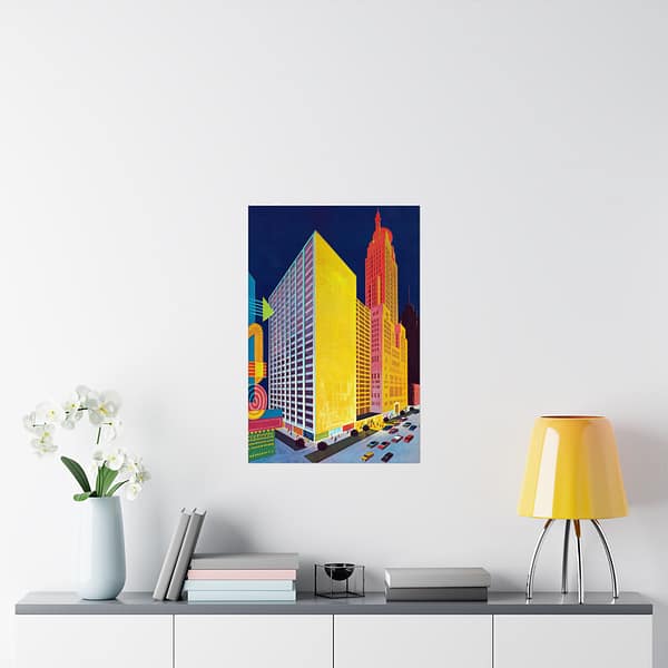 16273904210184756396_2048.jpeg Sheraton-Chicago Hotel - 505 North Michigan Avenue (1960–1979) - Vintage Travel Poster Print