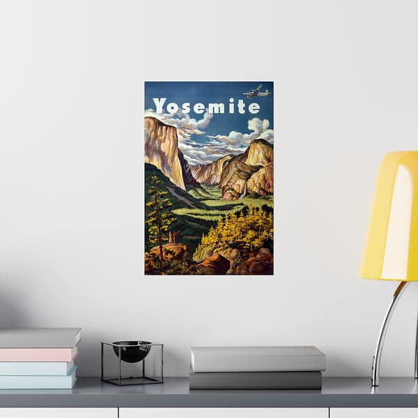 16448786490961201217_2048.jpeg Yosemite - United Air Lines - Joseph Fehér (1945) - Vintage Travel Poster Print