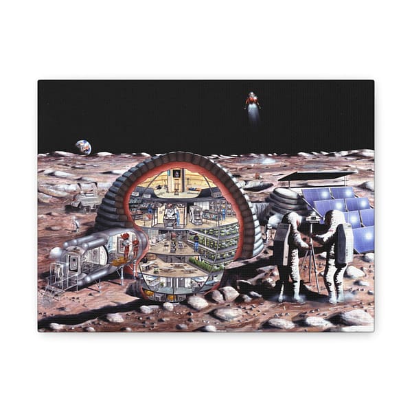 16448995567904455858_2048.jpeg Inflatable Module for Lunar Base - NASA (1989) - Space Age Canvas Print