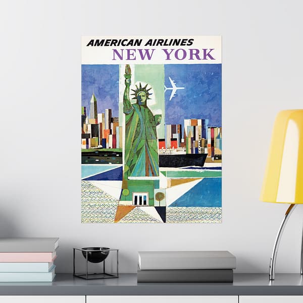 165057681230982240_2048.jpeg American Airlines - New York - Webber (1964) - Vintage Travel Poster Print