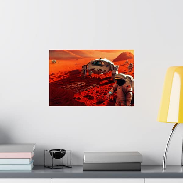 16568379505345425015_2048.jpeg Humans on Mars - NASA, Pat Rawlings (1995) - Space Age Poster Print