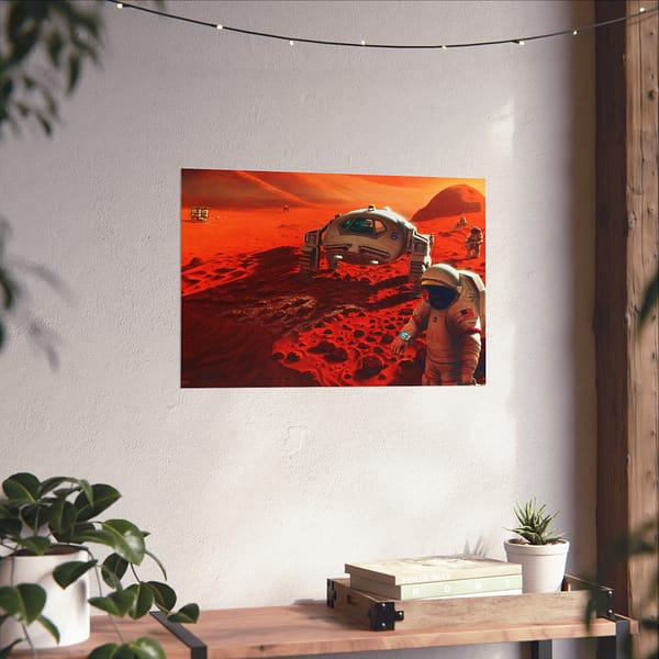16569794477482395787_2048.jpeg Humans on Mars - NASA, Pat Rawlings (1995) - Space Age Poster Print