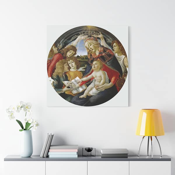 1660399228579413580_2048.jpeg The Madonna of the Magnificat - Sandro Botticelli (c. 1481-84) - Renaissance Canvas Print