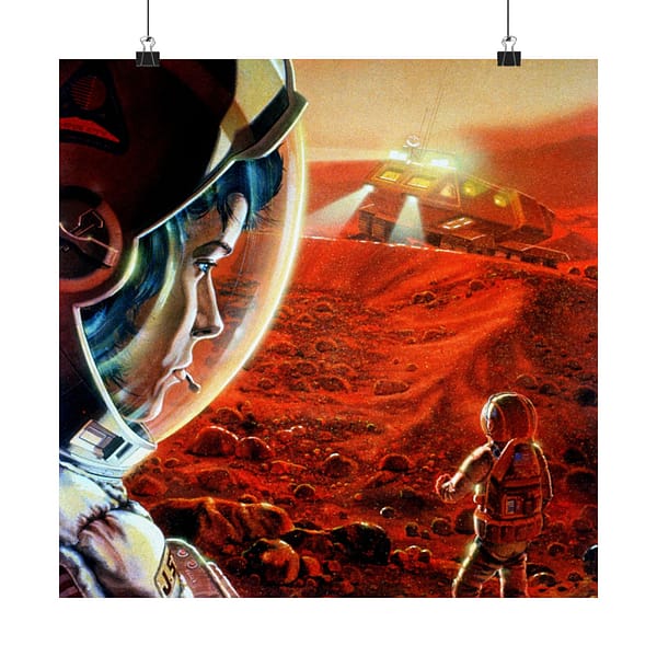 16610868689644521025_2048.jpeg Astronauts Walking on Mars During a Dust Storm - NASA, Paul DiMare (1989) - Space Age Poster Print
