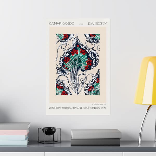 16742058563217041940_2048.jpeg Botanical Pochoir Pattern in Oriental style - E. A. Séguy (1914) - Art Nouveau Poster Print