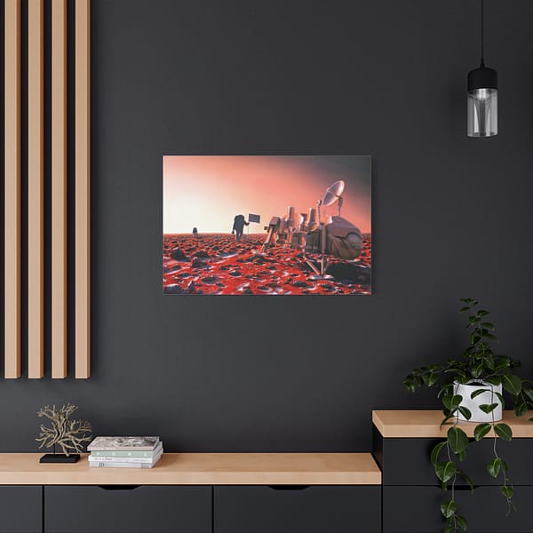 16746335395416804095_2048.jpeg Astronauts Approach Viking 2 - NASA, Pat Rawlings (1991) - Space Age Canvas Print