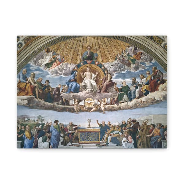 16852801328985304808_2048.jpeg The Disputation of the Holy Sacrament - Raphael (1509-10) - Renaissance Canvas Print
