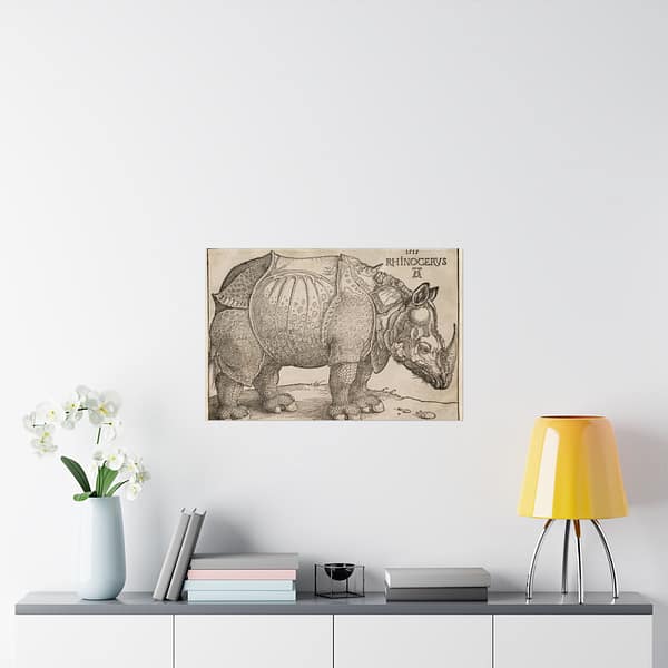 16890520566891033642_2048.jpeg Rhinoceros - Albrecht Dürer (1515) - Renaissance Poster Print