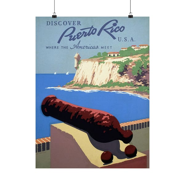 16905630941320832281_2048.jpeg Discover Puerto Rico U.S.A. - Where the Americas Meet - Frank S. Nicholson (1936) - Vintage Travel Poster Print