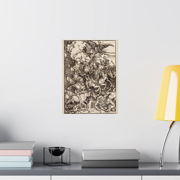 1695784354203258815_2048.jpeg The Four Horsemen of the Apocalypse - Albrecht Dürer (1498) - Renaissance Poster Print