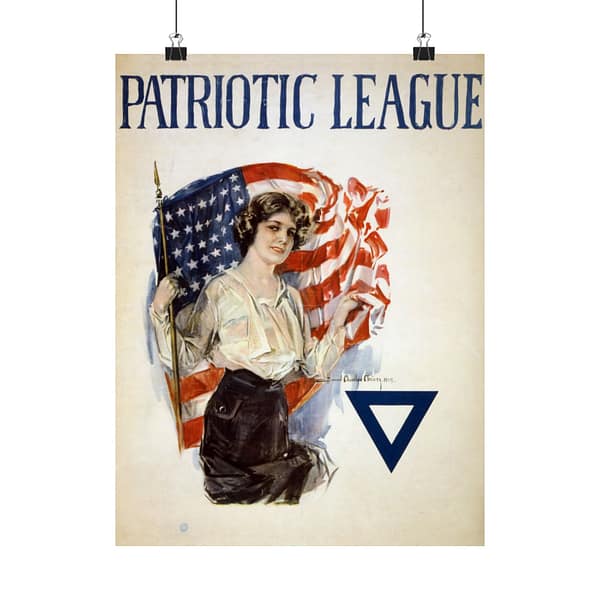 16969032430556794925_2048.jpeg Patriotic League - Howard Chandler Christy (1918) - Patriotic WWI Poster Print