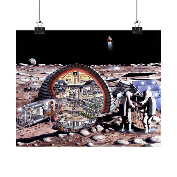 16995271245067095243_2048.jpeg Inflatable Module for Lunar Base - NASA (1989) - Space Age Poster Print