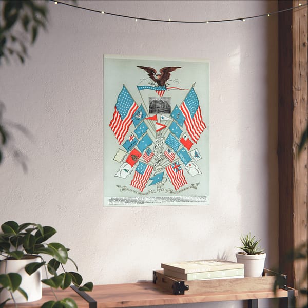 17047066115793045000_2048.jpeg The Flags of the Union - George Franklin Cram and Eugene Murray-Aaron (1901) - Patriotic Poster Print