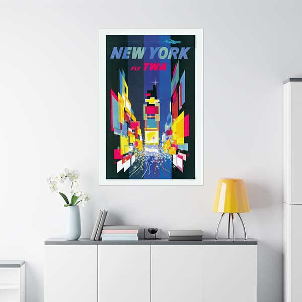 17217522607907332312_2048.jpeg New York - Fly TWA - David Klein (1956) - Vintage Travel Poster Print