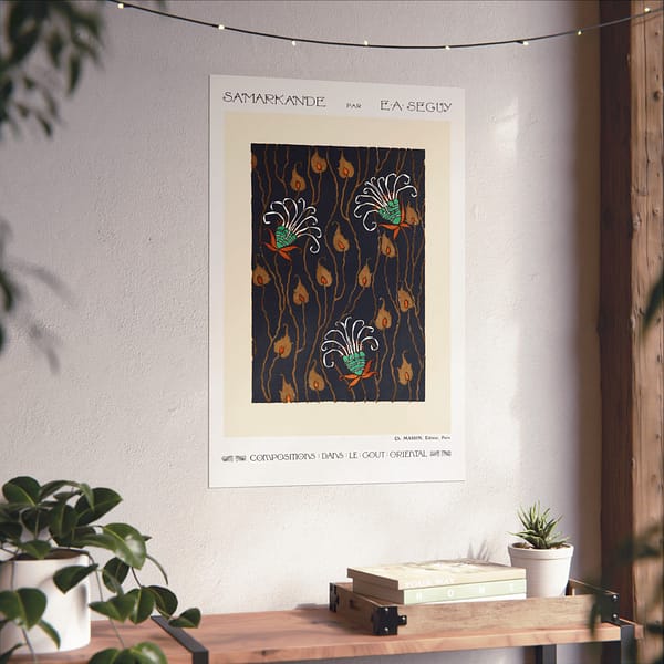 1731193878636193250_2048.jpeg Flower Pattern Pochoir Print - Compositions dans le Gout Oriental - E. A. Séguy (1914) - Art Deco Poster Print