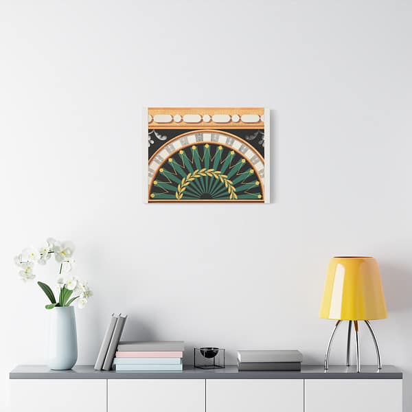 17365265658014467801_2048.jpeg Ornamental Design of a Laurel Wreath Surrounding a Black Sun (c.1810) - Art Deco Canvas Print
