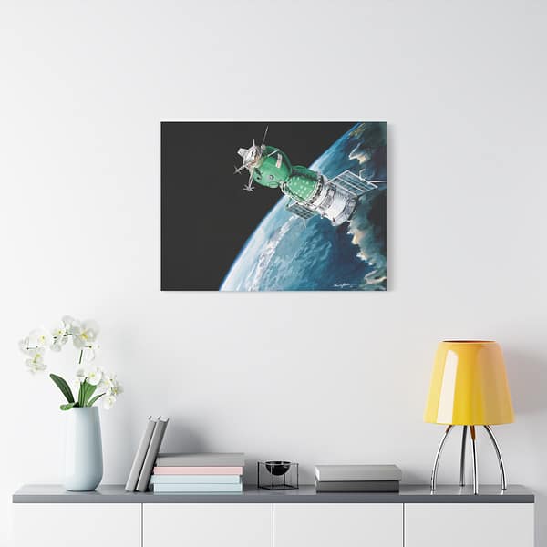 17387354249557973064_2048.jpeg The Soyuz 19 ASTP Spacecraft - NASA, Paul Fjeld (1975) - Space Age Canvas Print