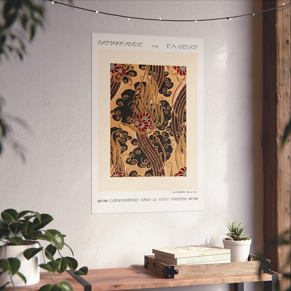 17488657615869843163_2048.jpeg Flower Pattern Stencil Print - Compositions dans le Gout Oriental - E. A. Séguy (1914) - Art Deco Poster Print