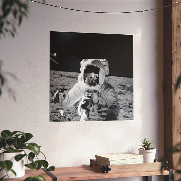 17529776470035891002_2048.jpeg Astronaut Alan Bean on the Moon - Apollo 12 Mission - NASA (1969) - Space Age Poster Print