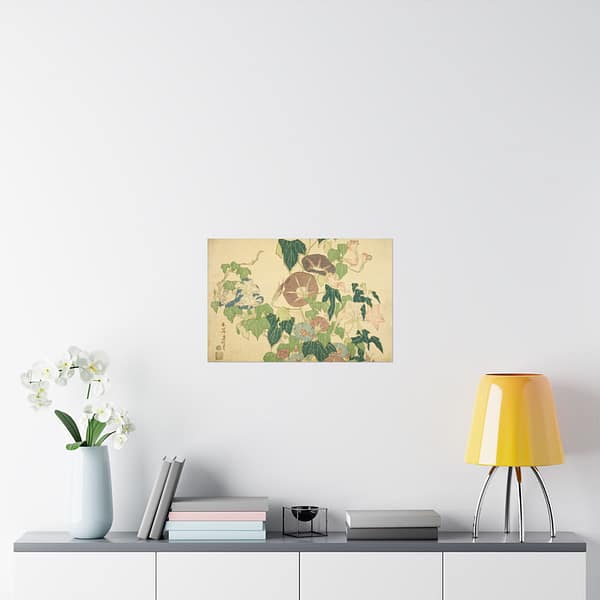 17624654463798979799_2048.jpeg Morning Glories and Tree Frog - Katsushika Hokusai (c. 1833-34) - Japanese Woodblock Poster Print