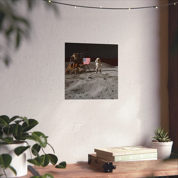 17627628839379025520_2048.jpeg Astronaut John W. Young on the Moon - Apollo 16 Mission - NASA (1972) - Space Age Poster Print