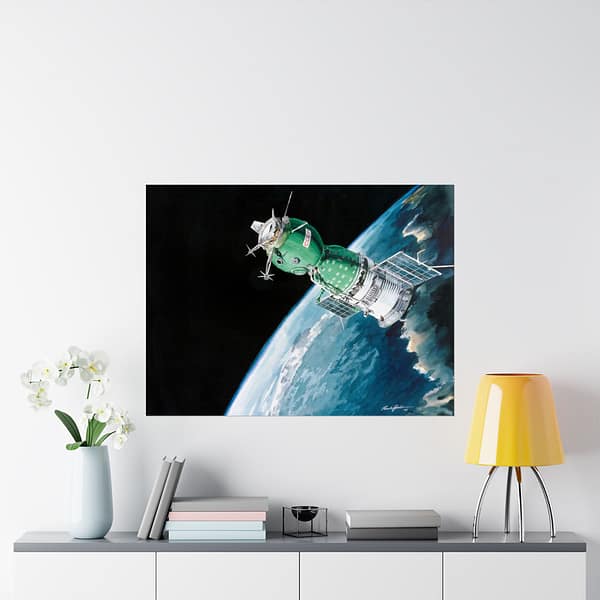 17739326896893513675_2048.jpeg The Soyuz 19 ASTP Spacecraft - NASA, Paul Fjeld (1975) - Space Age Poster Print