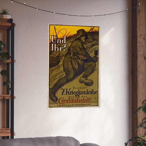 17746591037699839122_2048.jpeg Und Ihr? - Zeichnet 7 Kriegsanleihe - Alfred Roller (1917) - Patriotic WWI Poster Print