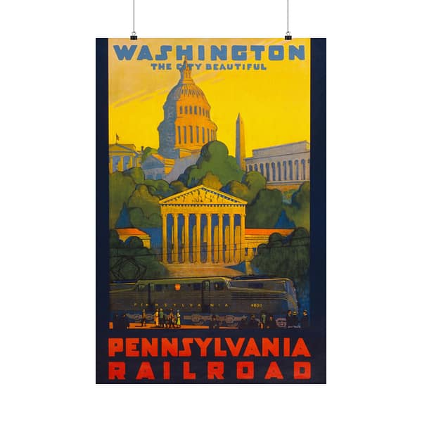 17818098036128783464_2048.jpeg Washington, the City Beautiful - Pennsylvania Railroad - Grif Teller (1940) - Vintage Travel Poster Print