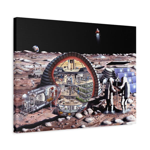 17846622174340748286_2048.jpeg Inflatable Module for Lunar Base - NASA (1989) - Space Age Canvas Print