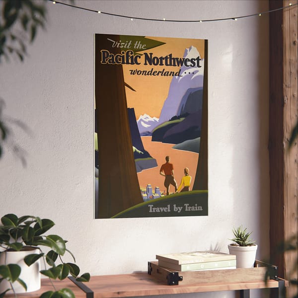 17862126319492837616_2048.jpeg Visit the Pacific Northwest Wonderland... Travel by Train - Kenneth and William Willmarth (1925) - Vintage Travel Poster Print