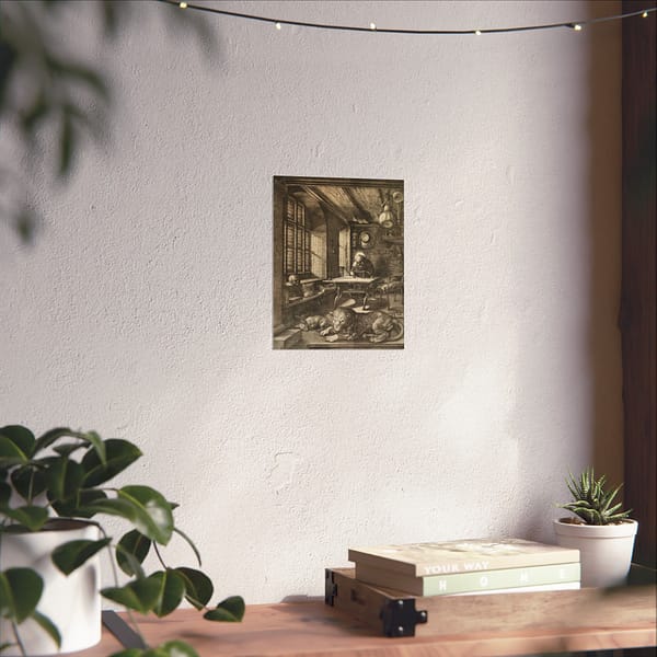 17874536850648268015_2048.jpeg Saint Jerome in His Study - Albrecht Dürer (1514) - Renaissance Poster Print