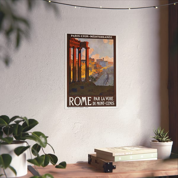 17975856376505885411_2048.jpeg Rome via the Mont-Cenis Route - Géo Dorival (1920) - Vintage Travel Poster Print